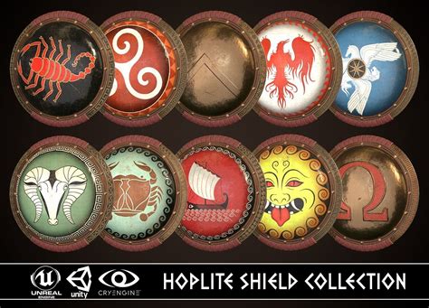 3D model Hoplite Shield Collection 3 | CGTrader