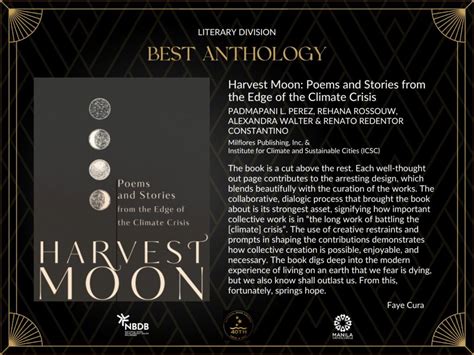 Harvest Moon wins National Book Award for Best Anthology - Agam Agenda