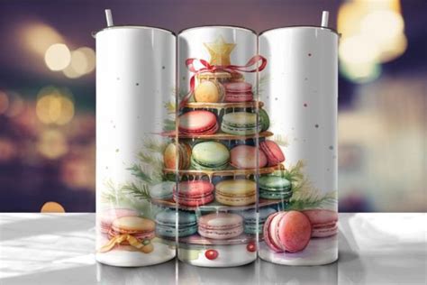 Macarons Christmas Tumbler Tumbler Wrap Graphic By R Ray Design