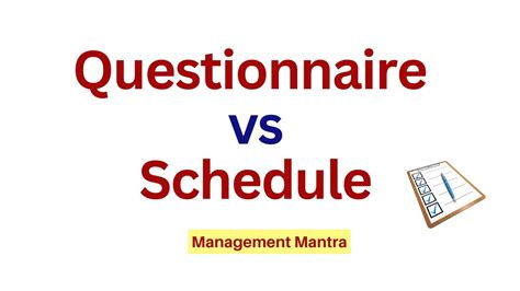 Questionnaire And Schedule Questionnaire Vs Schedule Difference