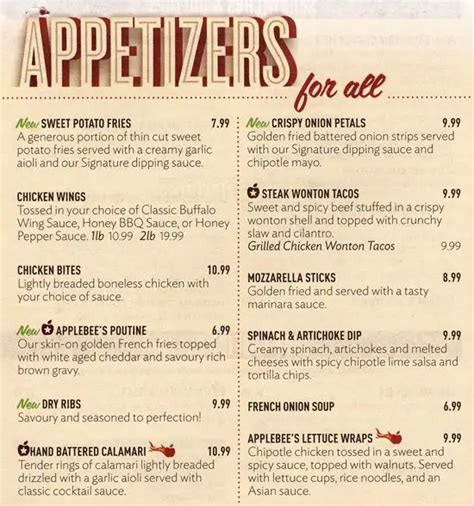 Applebees Menu Menu For Applebees Brampton Toronto Urbanspoonzomato