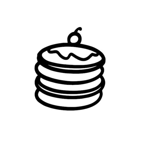 Premium Vector Vector Illustration Of Hand Drawn Pancake