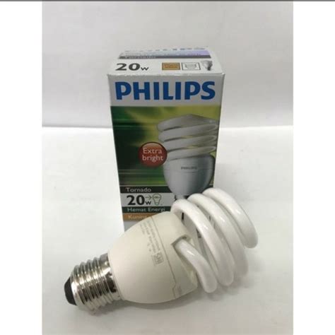 Jual Lampu Tornado 20W 20 W Watt Philips Kuning Warm White Spiral Ulir