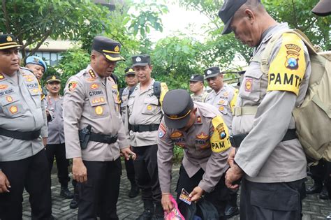 Polresta Sidoarjo Gelar Apel Pergeseran Pasukan Pengamanan TPS Pemilu