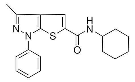 N CYCLOHEXYL 3 METHYL 1 PHENYL 1H THIENO 2 3 C PYRAZOLE 5 CARBOXAMIDE