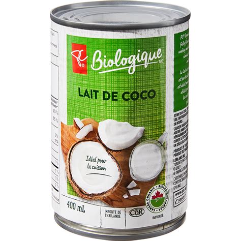 Lait De Coco Pc Biologique Pc Ca