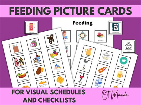 Feeding and Eating Picture Cards | Visual Schedule for Mealtime