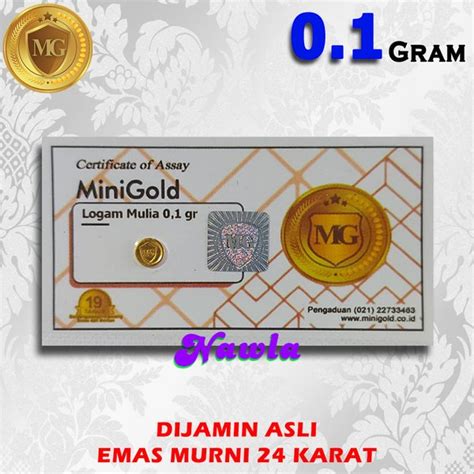 Jual White Series Gr Logam Mulia Minigold Asli Emas Murni Karat