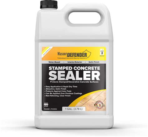 Stamped Concrete Sealer Gal Clear Water Based Semi Gloss Sealer