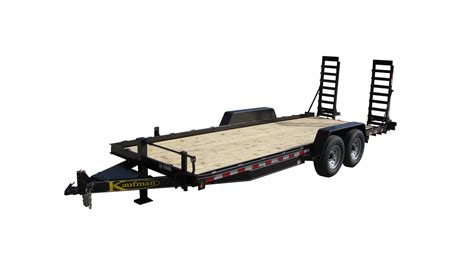 10000 Gvwr Deluxe Wood Floor Skid Steer Trailer For Sale