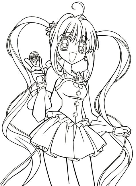 Coloriage Fille Kawaii à Décorer Dessin Gratuit à Imprimer