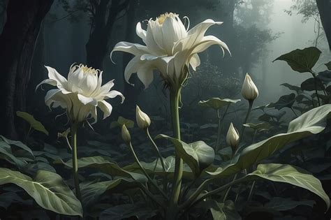 Premium Photo Supernatural Thriller Scene Datura Flower Plot Illustration