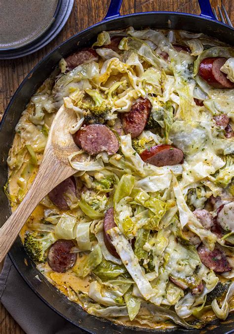 Cheesy Sausage Cabbage And Broccoli Bake I Am Homesteader