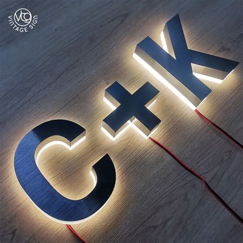 Custom Name D Led Letters Sign Board Outdoor Lighted Backlit Signage