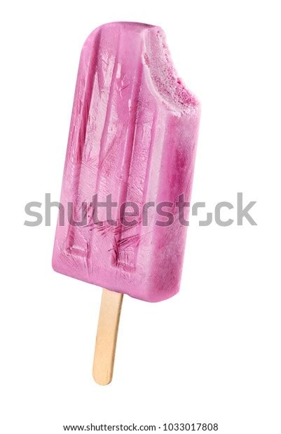 Pink Raspberry Ice Pop Isolated On Stock Photo Edit Now 1033017808