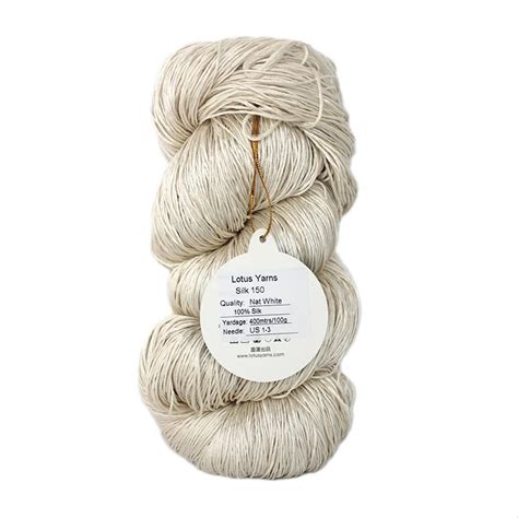 Buy Pure Silk Yarn Hand Knitting Yarn Natural Color