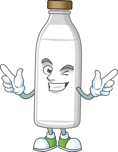 Milk Bottle Cartoon Character 21294861 Vector Art At Vecteezy