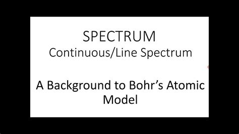 Spectrum And Types Of Spectrum Continuous Spectrum And Line Spectrum