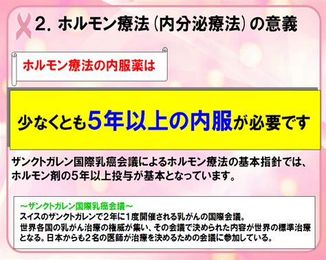 乳がんのホルモン療法について 中頭病院