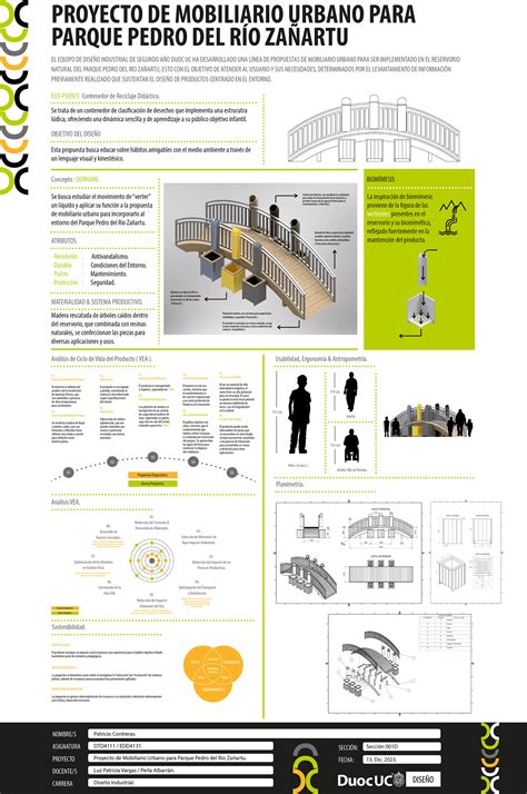 Lámina de Presentación Proyecto de Mobiliario Urbano Behance