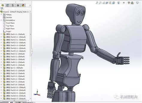 【机器人】简易人形机器人造型结构3d图纸 Solidworks设计 知乎