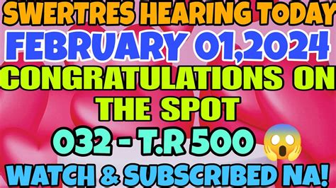 Swertres Hearing Today February Boss Doy Youtube