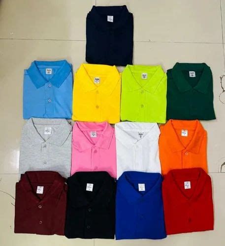 Polo Spun Matty Collar T Shirts Half Sleeves Plain At Rs 145 Piece In