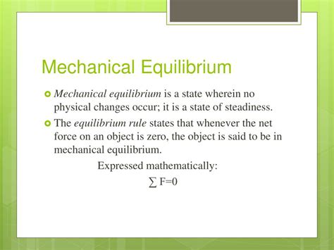 PPT - Mechanical Equilibrium PowerPoint Presentation, free download ...