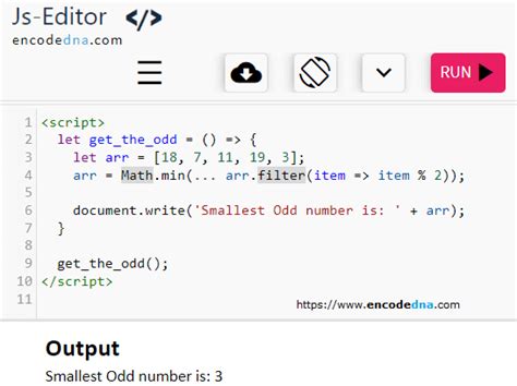 Javascript How To Find The Smallest Odd Number In An Array