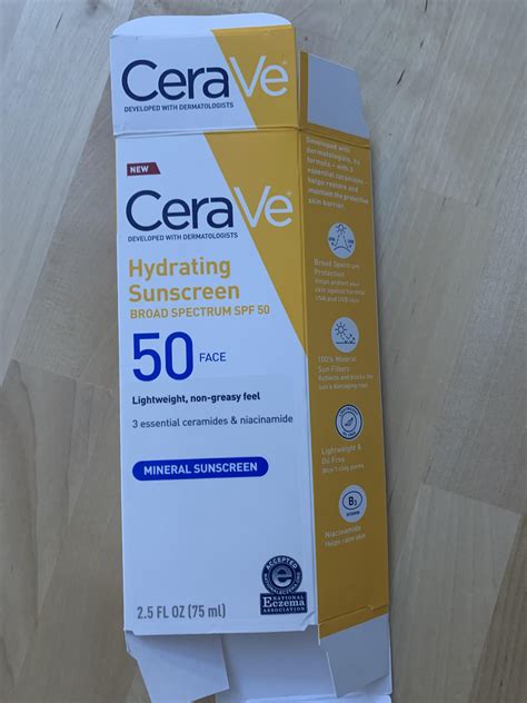 [Product Question] The CeraVe SPF 50 face sunscreen has a says it has a ...