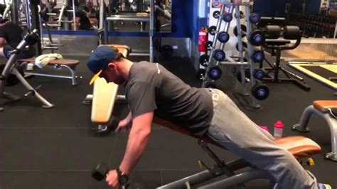 Bent Over Rear Delt Fly Head On Bench Video Exercise Guide Tips