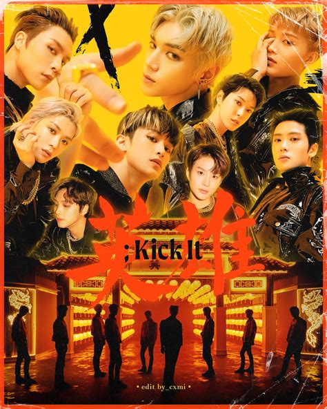 Nct 127 英雄 Kick It Poster [ Neo Zone Track 02 ] Kpop Posters Retro Poster Nct