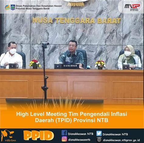 High Level Meeting Tim Pengendali Inflasi Daerah Tpid Provinsi Ntb