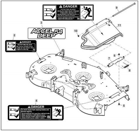 John Deere Mower Deck AM147824 - 54A Mower Deck X300 X500 Series