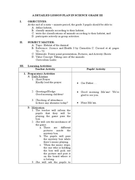 Third Grade Science Lesson Plans