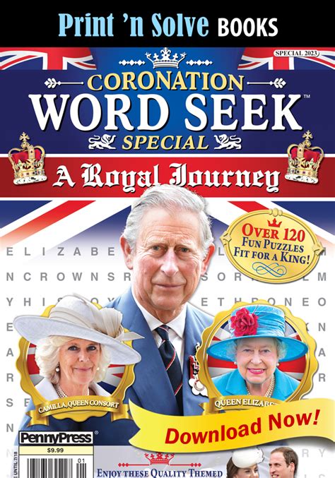 Print N Solve Books Coronation Word Seek Special A Royal Journey