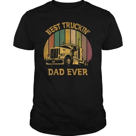 Vintage Dad Truck Driver T Shirt Trucker Fathers Day T