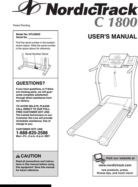 Nordic Track C1800 Users Manual ManualsLib Makes It Easy To Find Manuals Online!