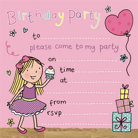 Girls Birthday Party Invitation Princess Ballerina Printable Party Kits