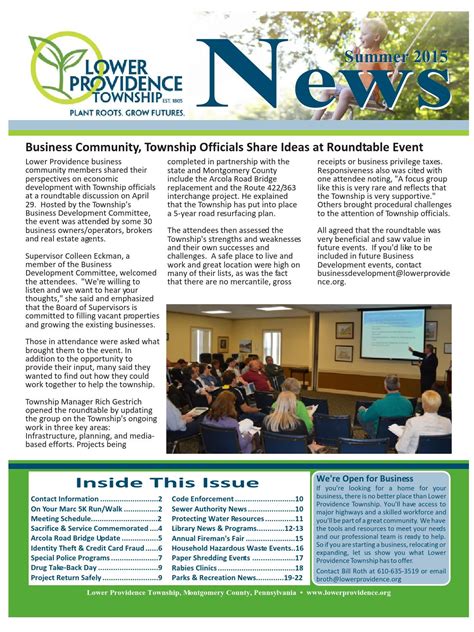 Lower Providence News Summer 2015 by Franklin Maps - Issuu