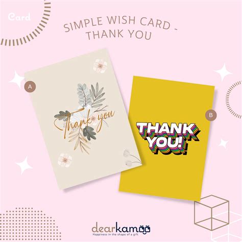 Jual Wish Card Thank You Kartu Ucapan Terimakasih Ungkapan Rasa