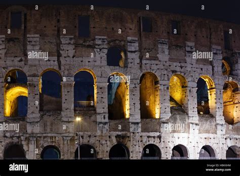 Colosseum night view, Rome Stock Photo - Alamy