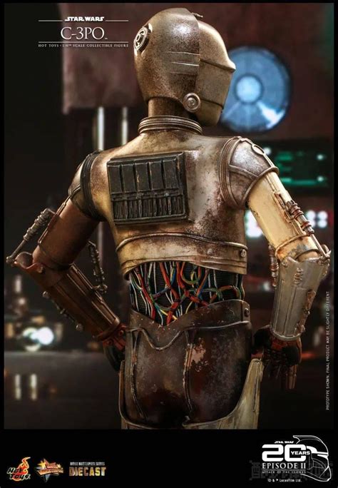 Hot Toys星球大战前传2克隆人的进攻C 3PO 1 6 比例收藏级人偶 可换上 B1战斗机器人头雕朝绝地开枪 酷玩潮CHAO