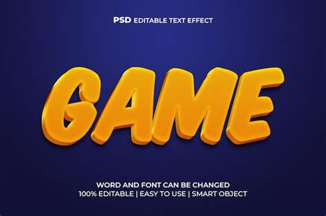 Premium Psd Game 3d Text Effect