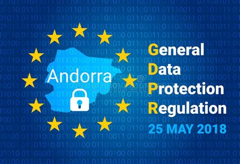 GDPR Regulamento Geral Da Proteção De Dados O Mapa De Andorra UE