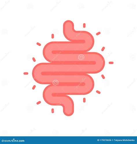 Icono De Estre Imiento Intestinal En Estilo Plano Ilustraci N De