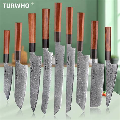 TURWHO Hand Forged Japanese Chef Knife Damascus Steel Kitchen Knives