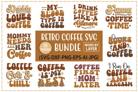 Retro Coffee Svg Bundle Graphic By Retro Gallery · Creative Fabrica