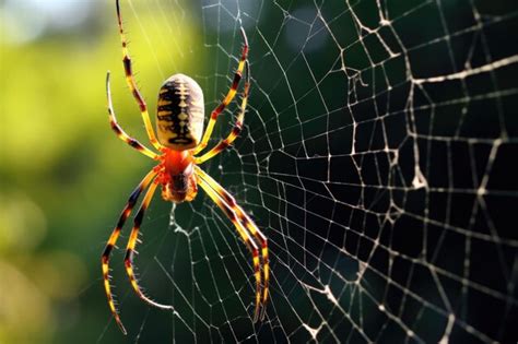 Premium Ai Image A Spider Weaving Its Web