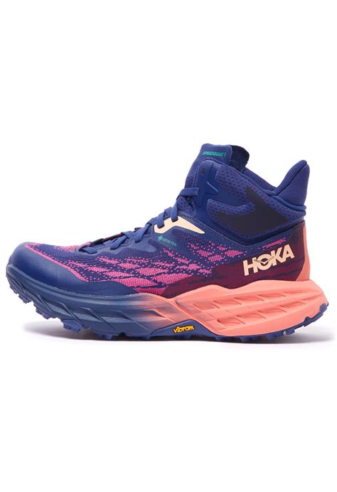 Hoka Speedgoat 5 Mid GORE TEX Men S Boots Blue Graphite Amber Yell